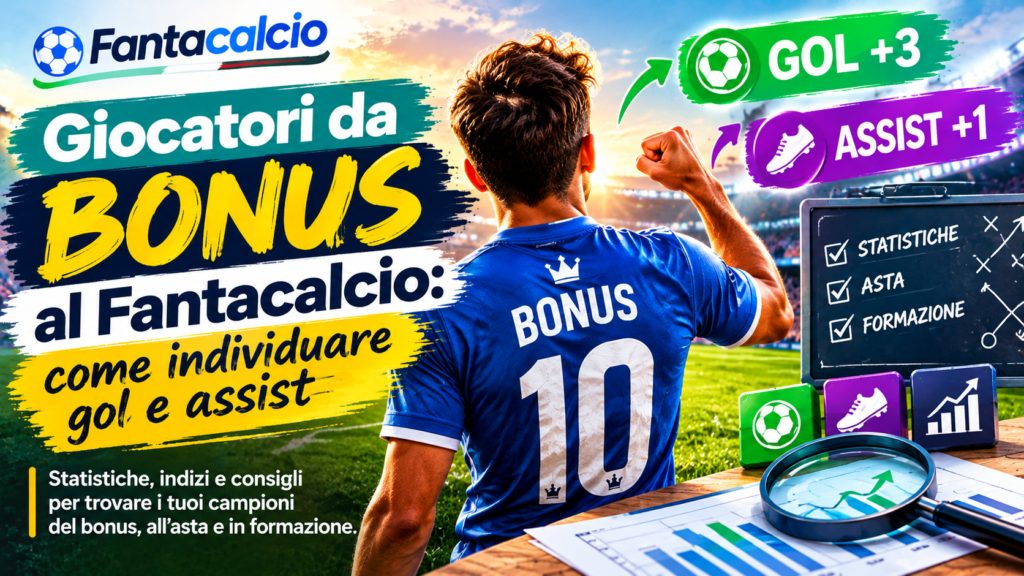 Giocatori da bonus al Fantacalcio: come individuare i calciatori che segnano gol e forniscono assist.