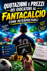 Quotazioni e prezzi dei giocatori al Fantacalcio: come interpretarli e valutare il valore reale all’asta
