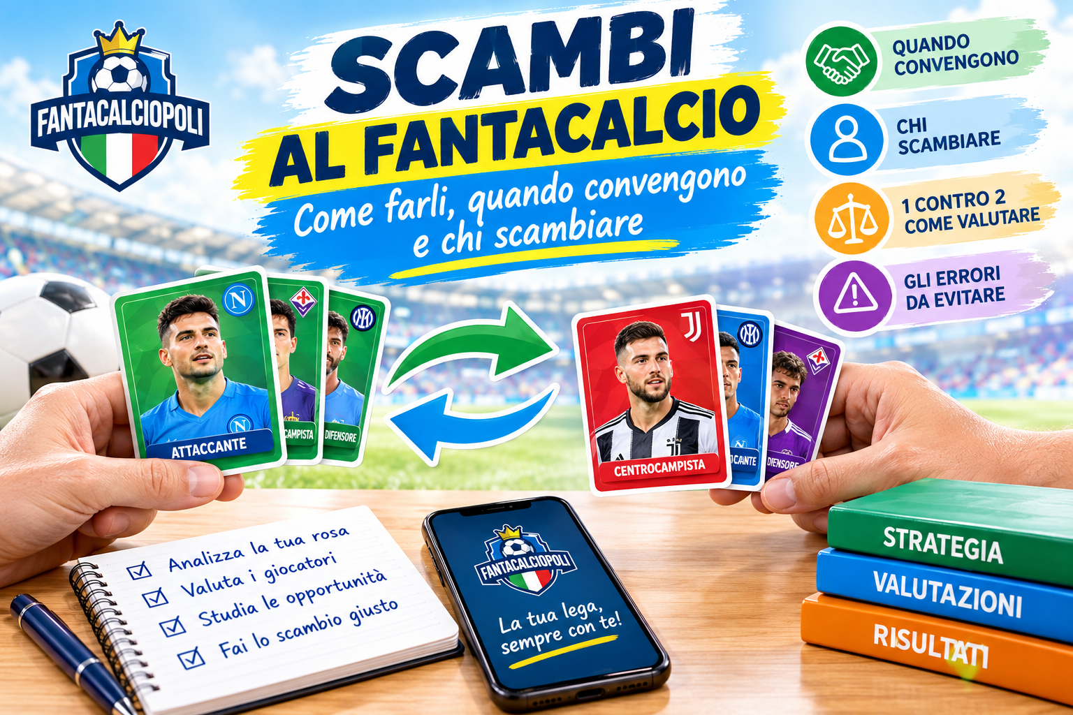 Scambi al Fantacalcio: strategie per valutare quando scambiare e quali giocatori scegliere