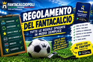 Regolamento del fantacalcio: tutte le regole spiegate in modo semplice, con formazione, sostituzioni, bonus, malus e voti.